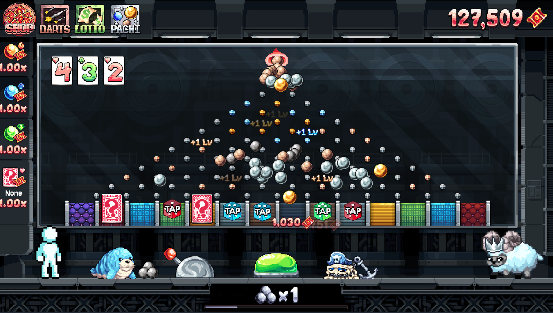 Gameplay de Fortune Mill: progresión